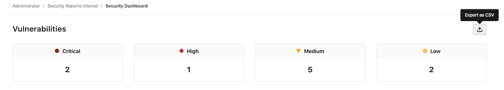 CSV Export Button
